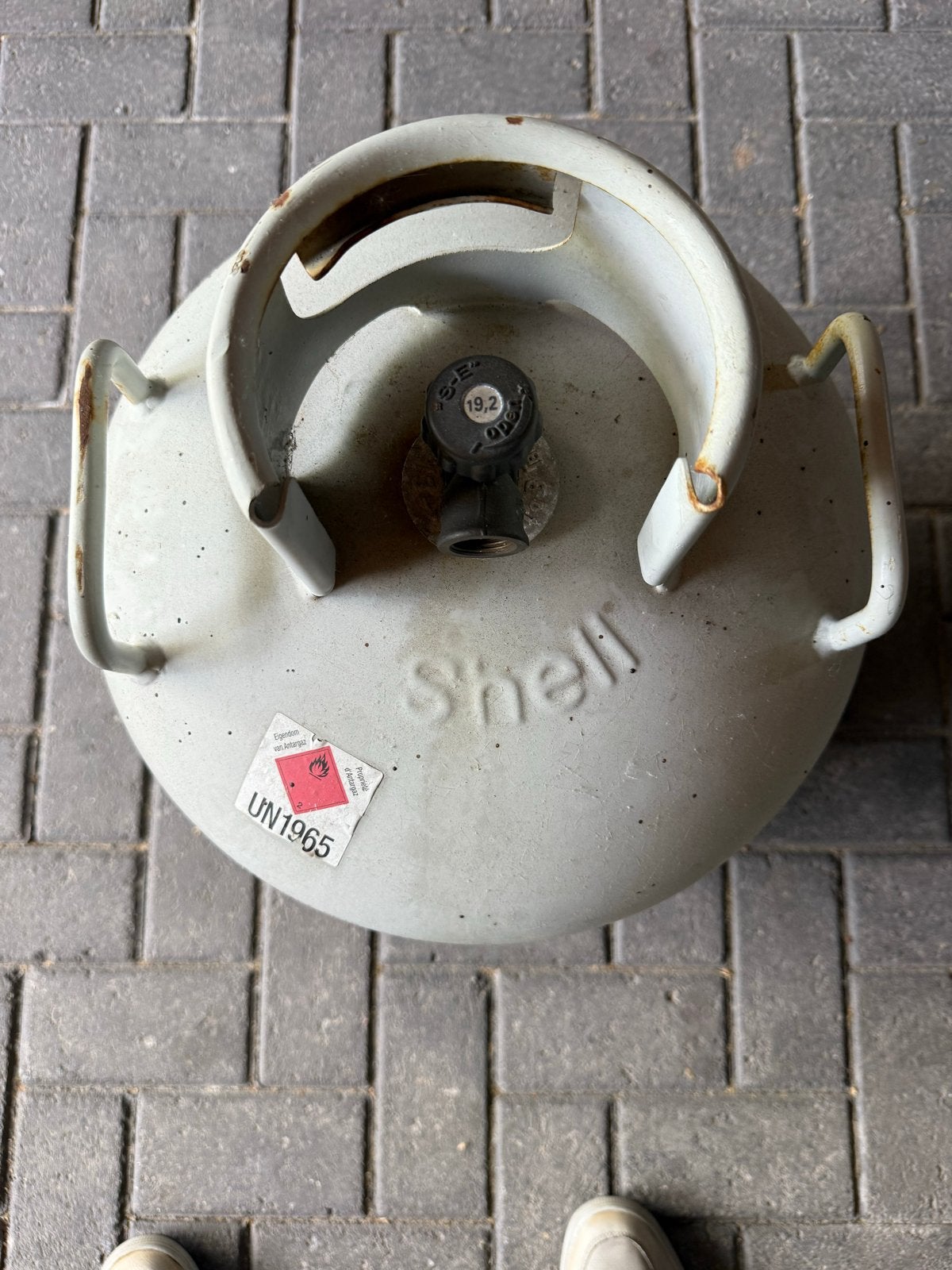 Shell Gasfles 19.2 KG - vol, Ophalen, Gebruikt