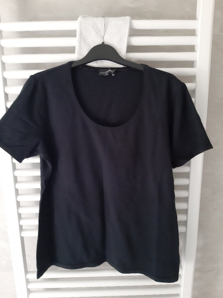 ZGAN zwart Anni Rolfi t-shirt, maat: XL., Verzenden, Zwart, Maat 46/48 (XL) of groter, Anni Rolfi