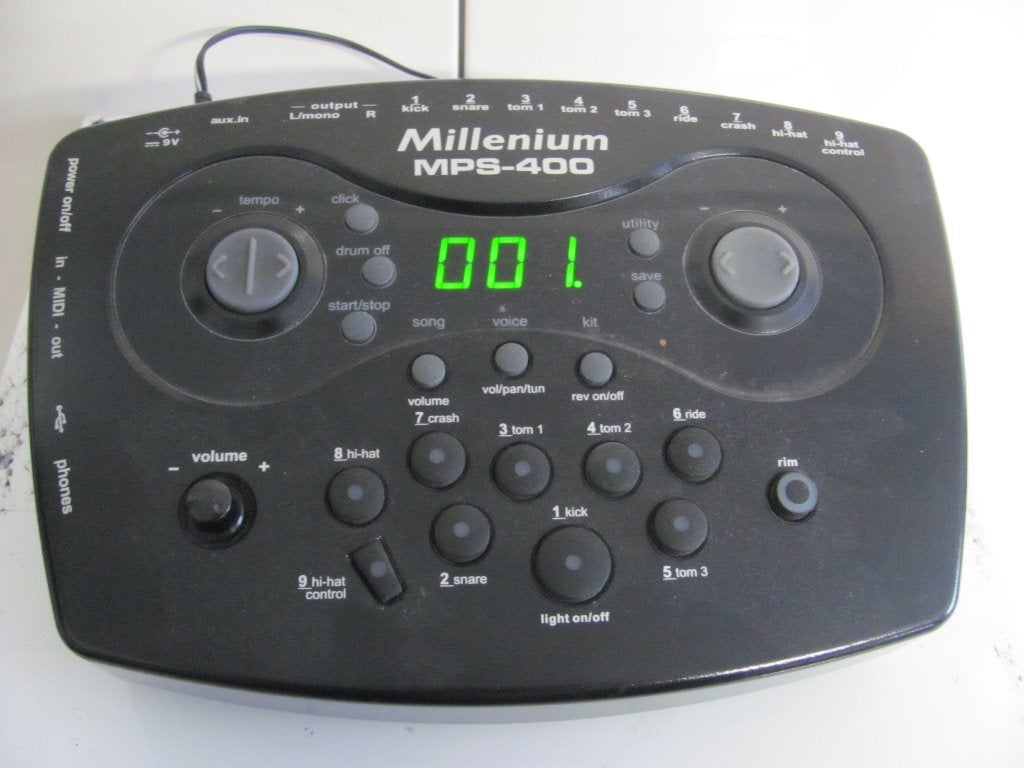 MILLENIUM MPS-400 drumcomputer,met universele adapter, Muziek en Instrumenten, Ophalen of Verzenden, Zo goed als nieuw, Overige merken
