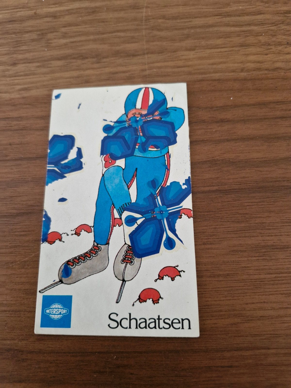 10711 Vintage Intersport Schaatsen Sticker, Ophalen of Verzenden, Gebruikt, Overige typen, Overige merken