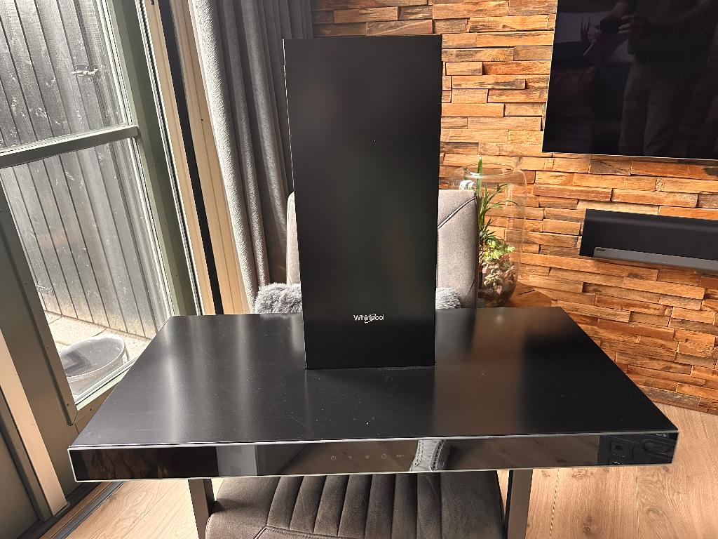 Whirlpool Afzuigkap 90 cm Breed Zwart Nieuw, Ophalen, Wandschouwkap, Motor, Nieuw