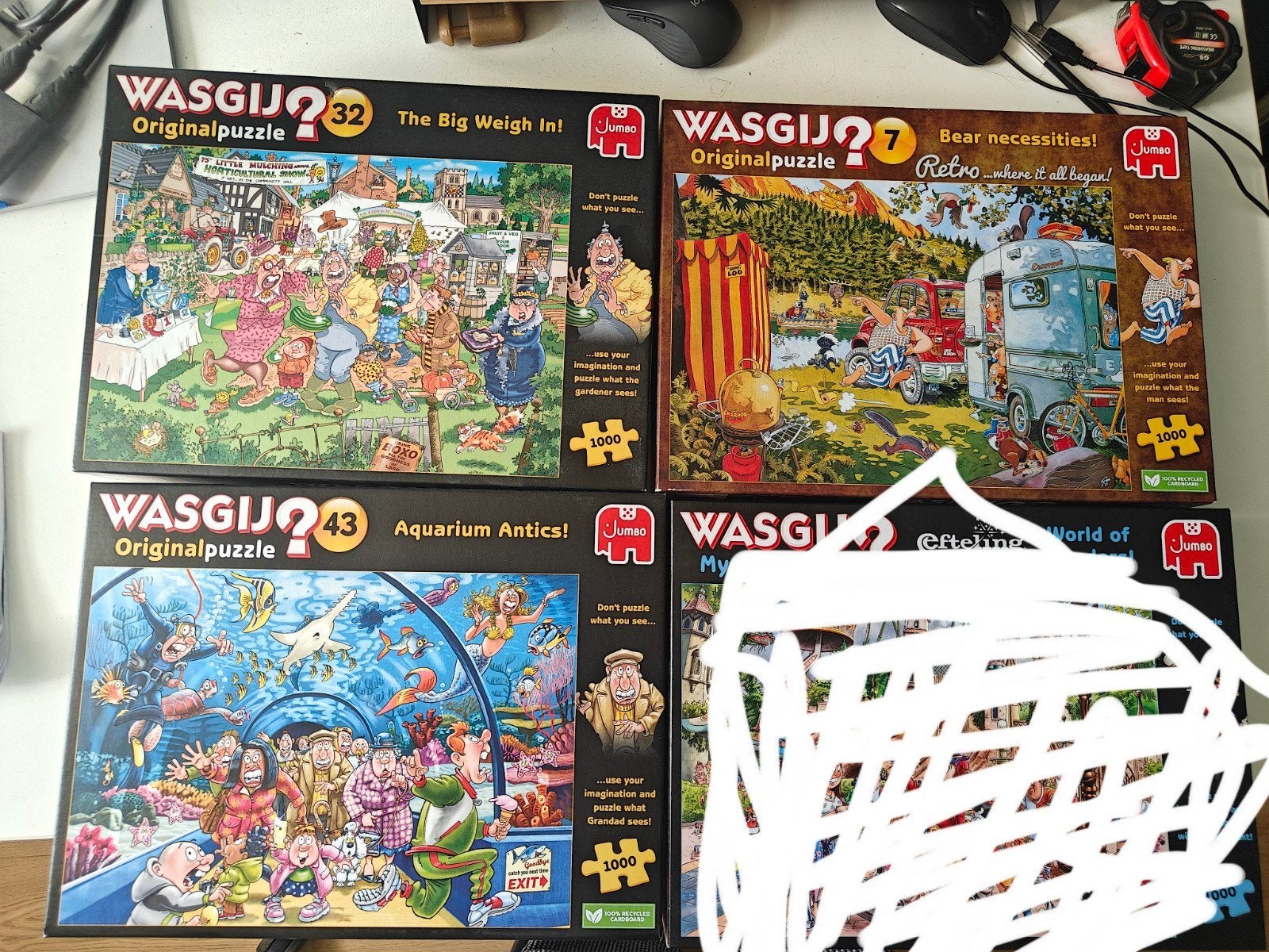 Wasgij Original en Mystery Puzzels - 1000 stukjes, Ophalen of Verzenden, 500 t/m 1500 stukjes, Gebruikt, Legpuzzel