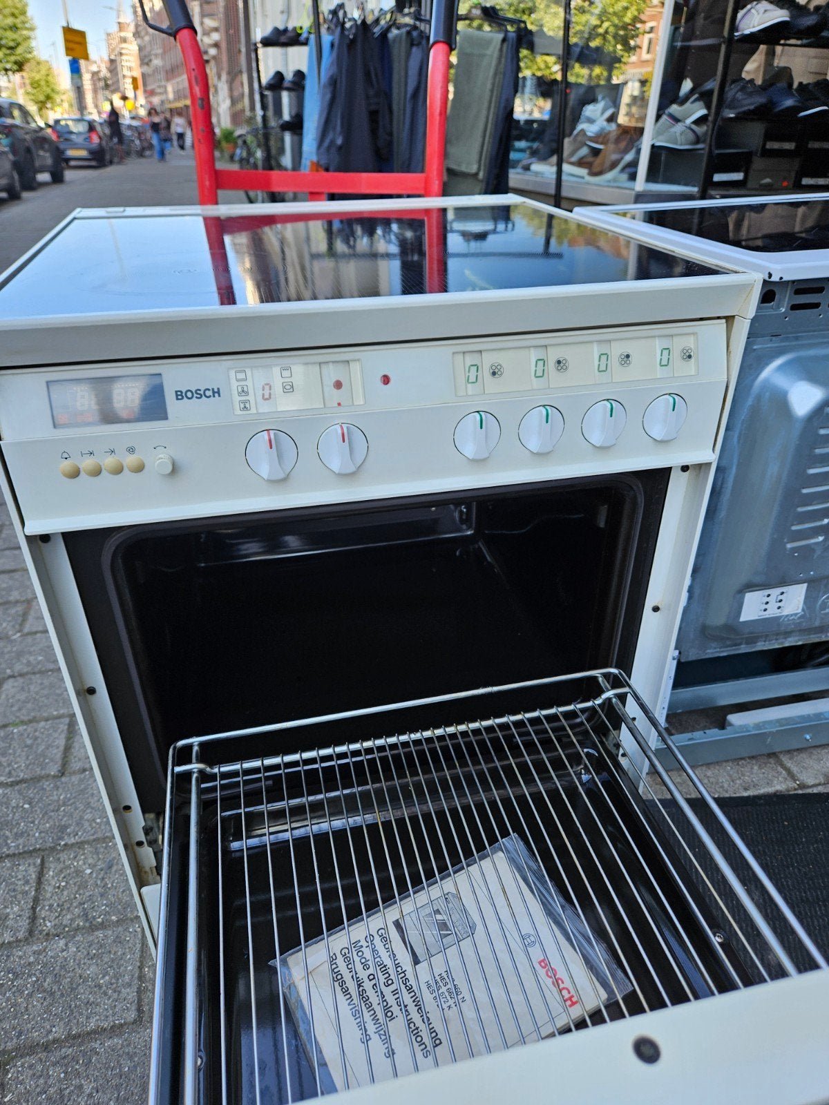 Bosch keramisch fornuis, Ophalen, Gebruikt, Warmhoudplaat, Keramisch