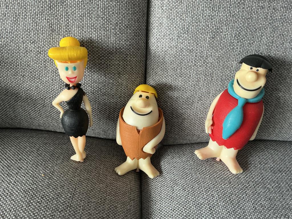 Vintage Flintstones Figuren Set - Fred, Wilma & Pebbles, Ophalen of Verzenden, Gebruikt