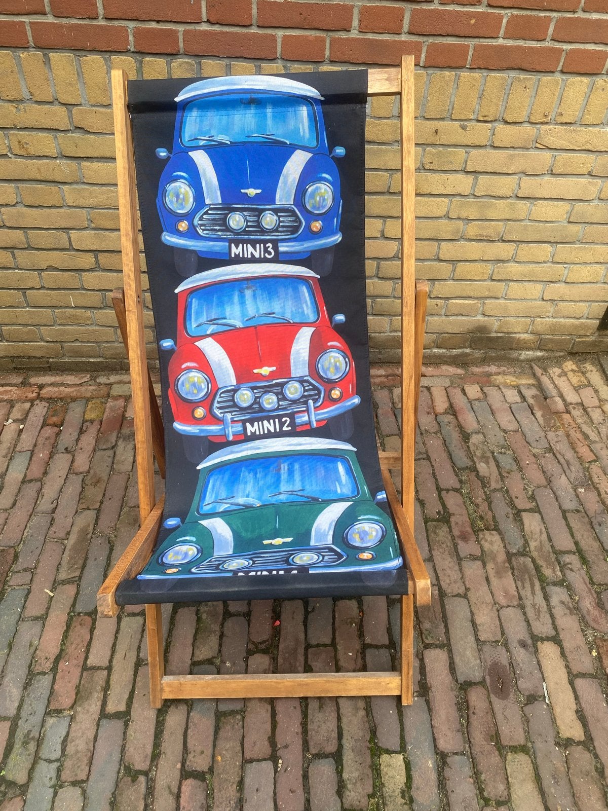 Classic Mini Cooper Ligstoel - italian job, Ophalen, Gebruikt, Overige kleuren, Eén