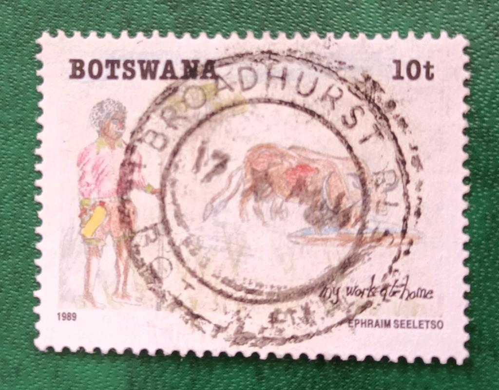 Botswana 1989 pz schilderij, Verzenden, Overige landen, Gestempeld