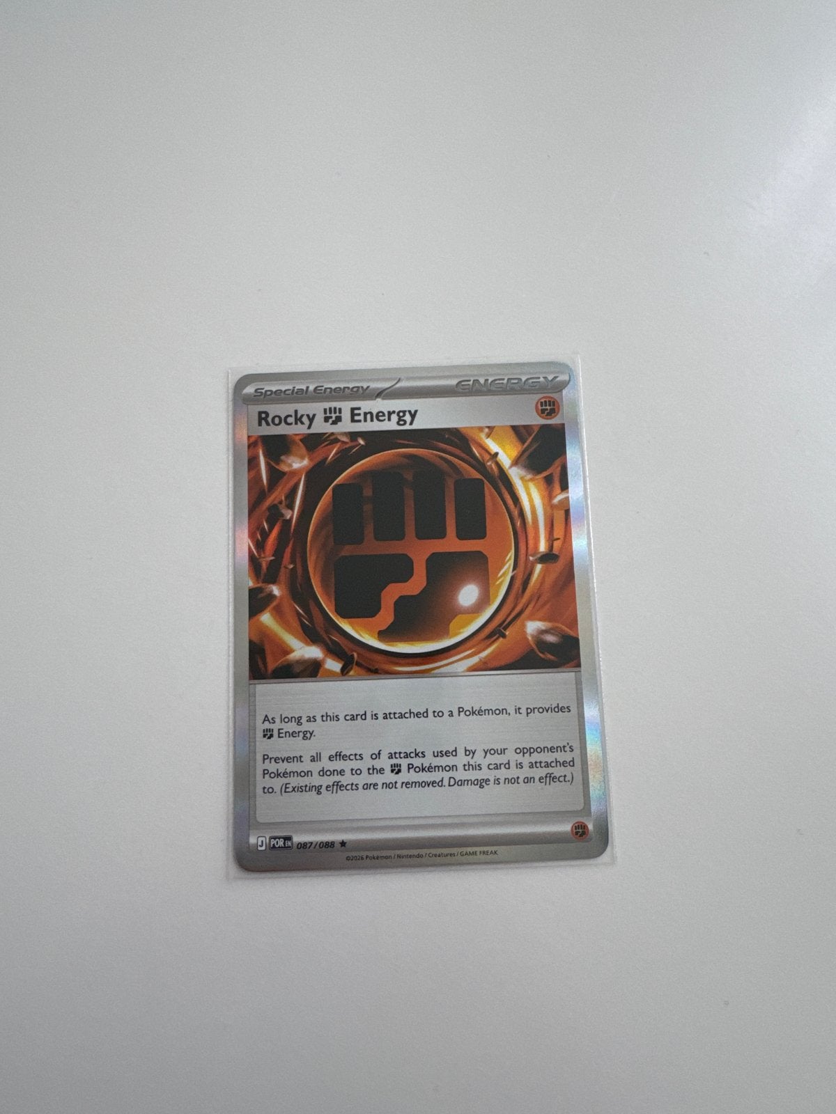 Pokémon TCG POR (087/088) Rocky Energy Special Energy Kaart, Ophalen of Verzenden, Zo goed als nieuw, Losse kaart