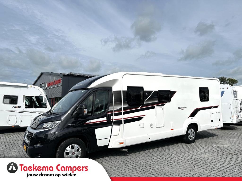 Swift Toscane 700 Queensbed/2019/Automaat/150pk/8-m/uniek!, Caravans en Kamperen, Fiat, 7 tot 8 meter, Bedrijf, Diesel