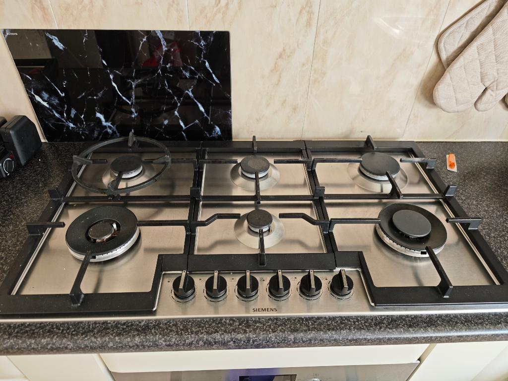 Siemens inbouw gaskookplaat 90CM EC9A5TC90N, Witgoed en Apparatuur, Kookplaten, Ophalen, Gebruikt, Inbouw, Gas