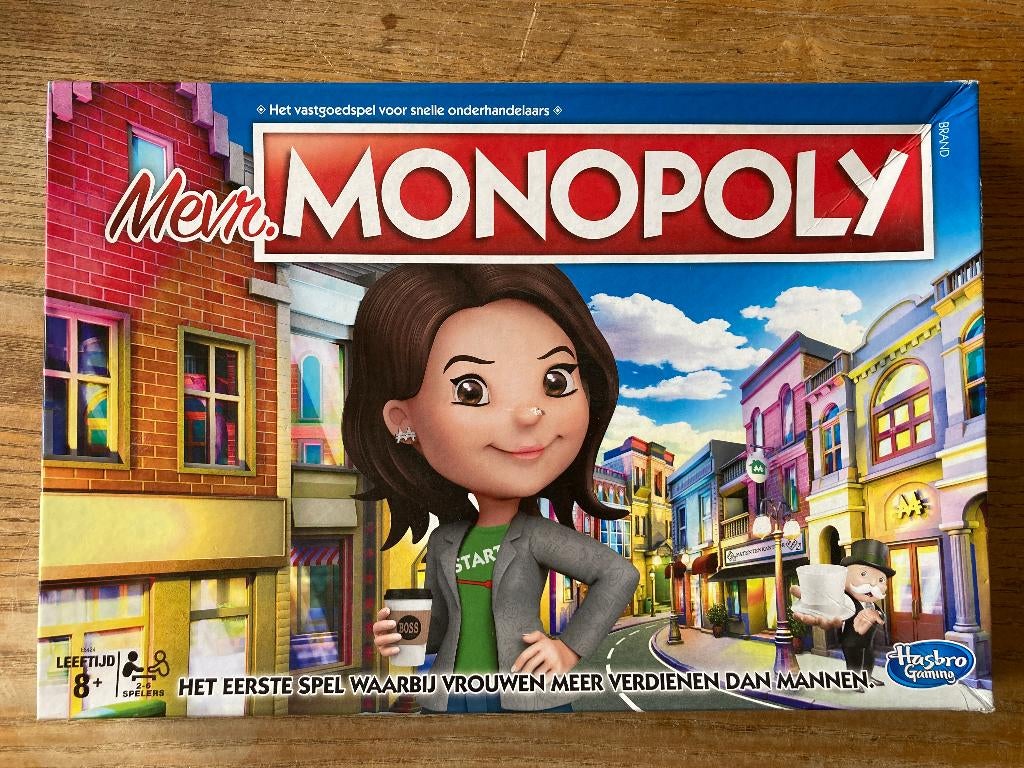 Hasbro - Mevr. Monopoly (2-6 spelers, 8+jr) zgan, Vijf spelers of meer, Ophalen of Verzenden, Zo goed als nieuw, Hasbro