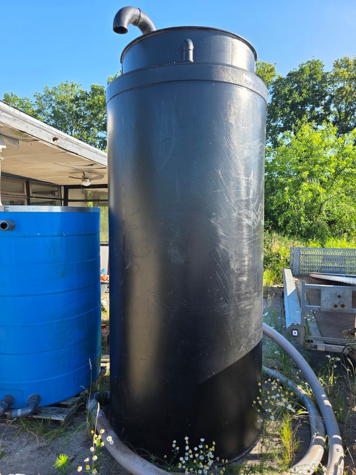 Grote zwarte watertank - 150 liter of meer, Tuin en Terras, 150 liter of meer, Ophalen, Gebruikt
