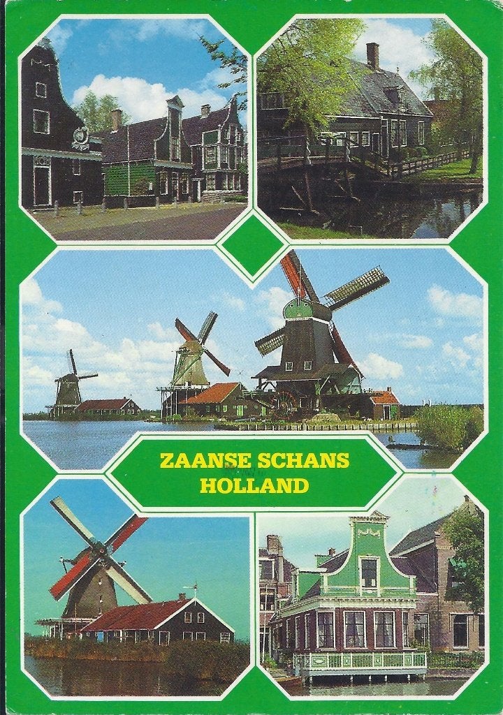 C8 Gelopen Ansichtkaart Zaanse Schans, Ophalen of Verzenden, 1980 tot heden, Gelopen