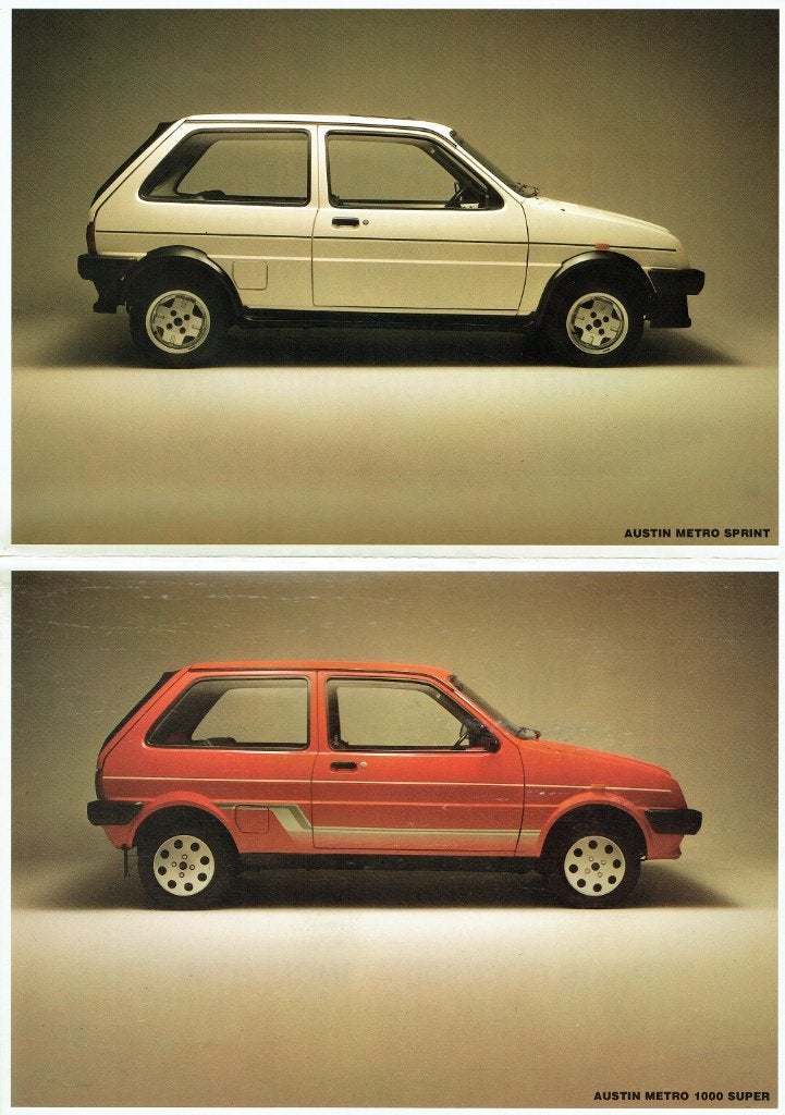 Folder Austin Metro "speciale uitvoeringen" (ca.1984), Verzenden, Gelezen, Overige merken