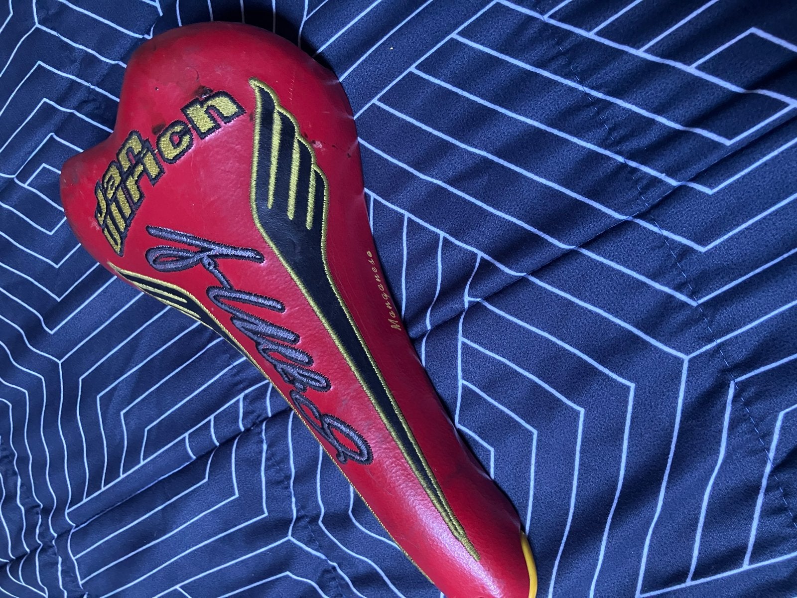 Vintage Selle Italia Jan Ullrich zadel - Rood/Geel, Gebruikt, Kunststof, Ophalen of Verzenden, Zadel