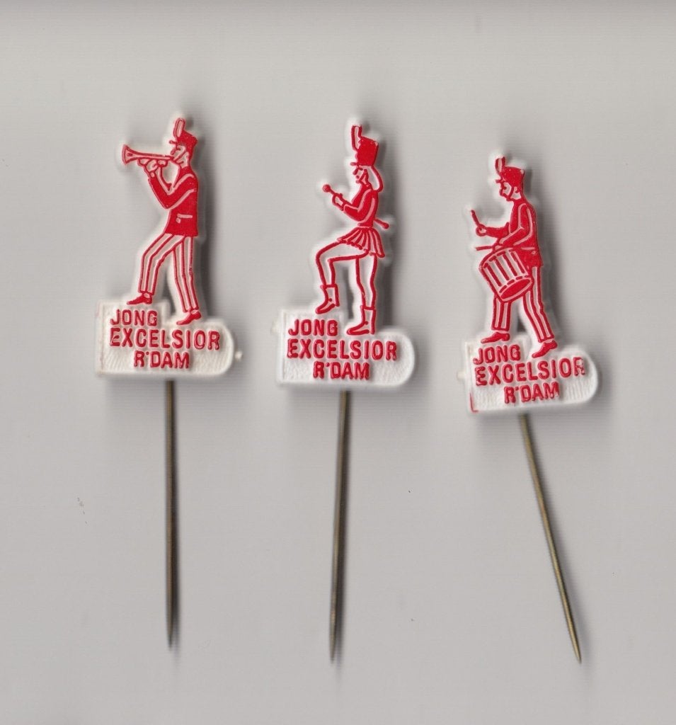 Excelsior Rotterdam Muziek Korps speldjes, Verzamelen, Speldjes, Pins en Buttons, Gebruikt, Niet vindbaar, Niet vindbaar, Speldje of Pin
