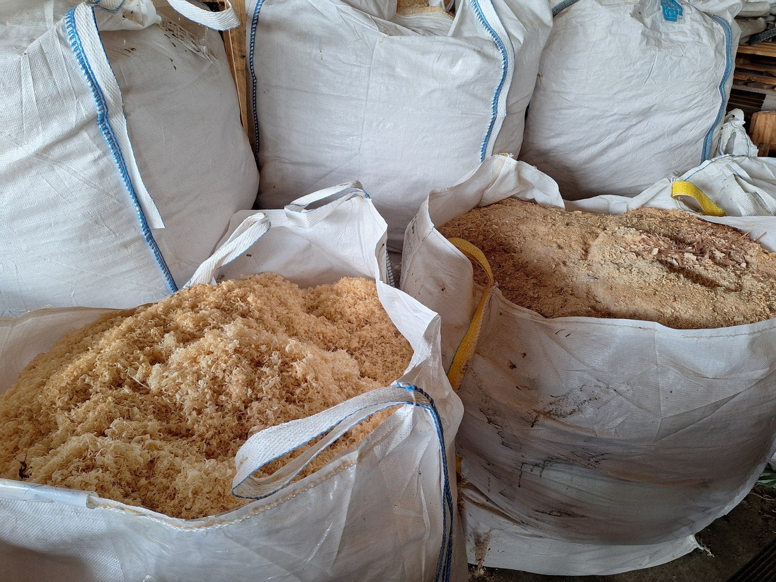 zaagsel of houtkrullen big bags, Ophalen