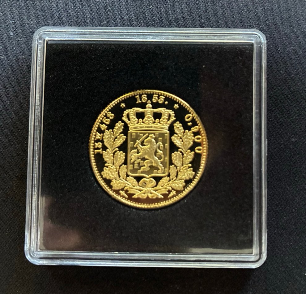 Replica Gouden 20 Gulden Willen 3 1853, Postzegels en Munten, Edelmetalen en Baren, Ophalen of Verzenden, Goud