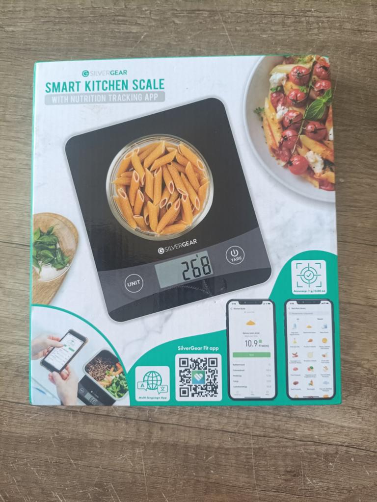 Nieuw! Silvergear Slimme Keukenweegschaal met Voeding Track., Ophalen of Verzenden, Nieuw, Fijner dan 1 gram, Minder dan 10 kg