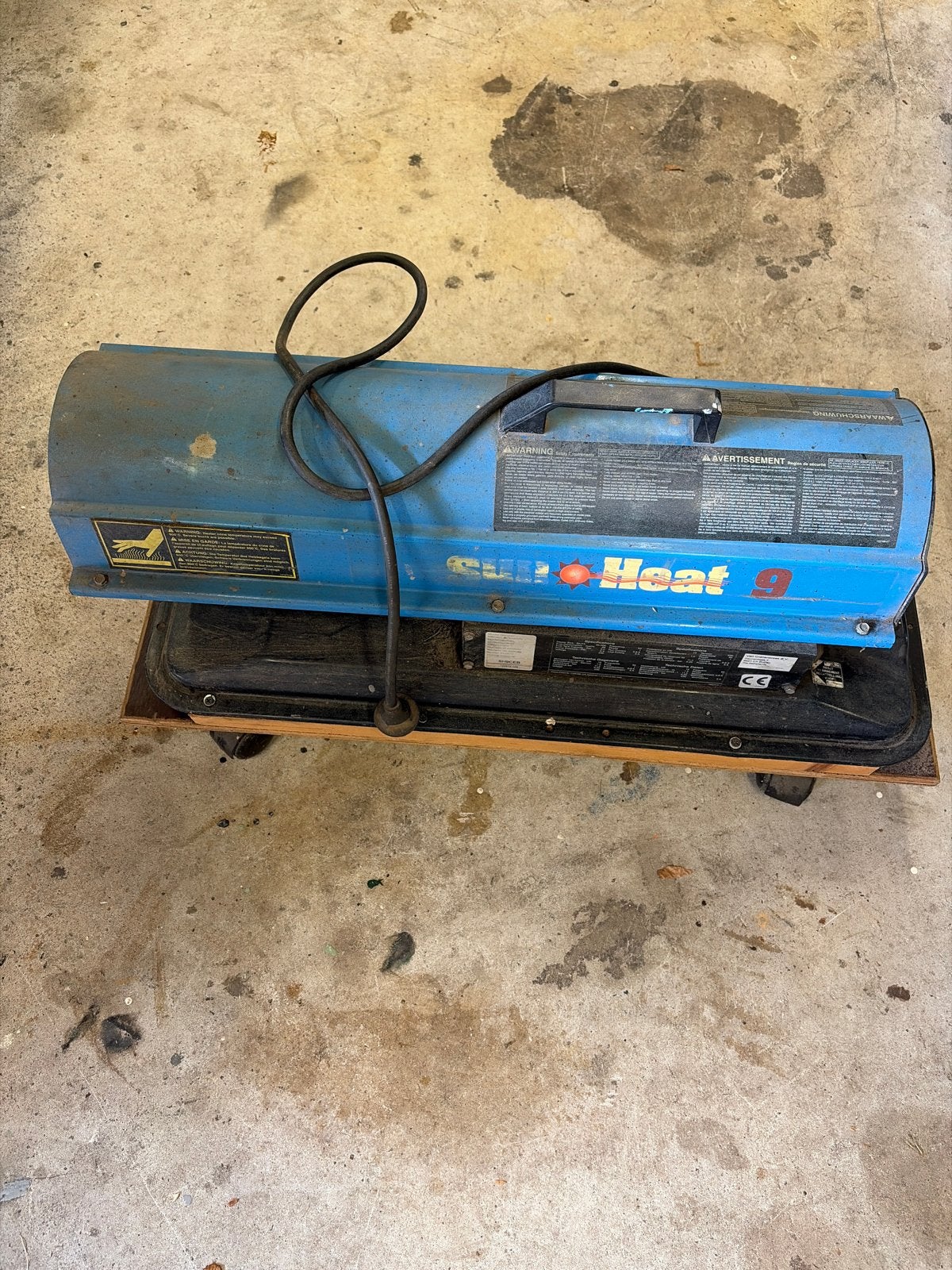 Super Heat 9 Kachel - Mobiele Werkplaatsverwarming, 30 tot 80 cm, Gebruikt, Kachel, Ophalen of Verzenden