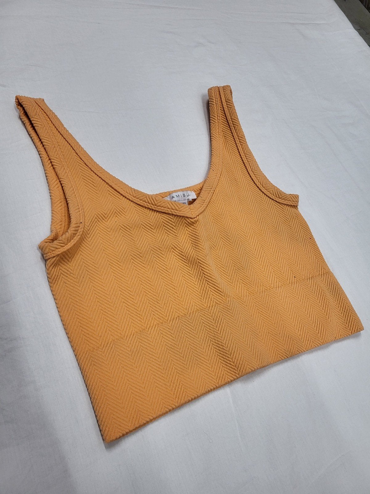 AMISU Oranje Crop Top Maat S, Oranje, Ophalen of Verzenden, Zo goed als nieuw, AMISU