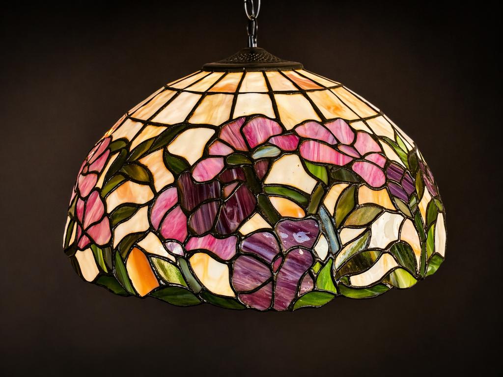 Prachtige Tiffany Stijl Hanglamp 41cm met Bloemenmotief, Ophalen