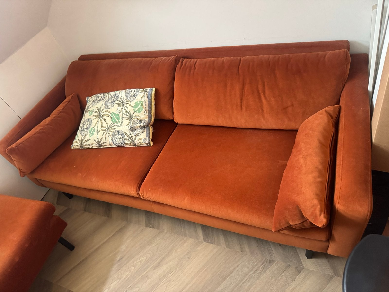 Adam bank en hocker Nous Living Wehkamp, Ophalen, Driepersoons, 75 tot 100 cm, Zo goed als nieuw