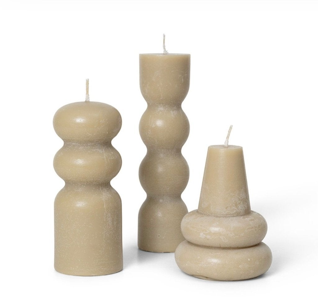 Prachtige luxe kaarsen van Ferm Living Torno twv € 39,00!!, Overige materialen, Overige merken, Nieuw, Ophalen of Verzenden
