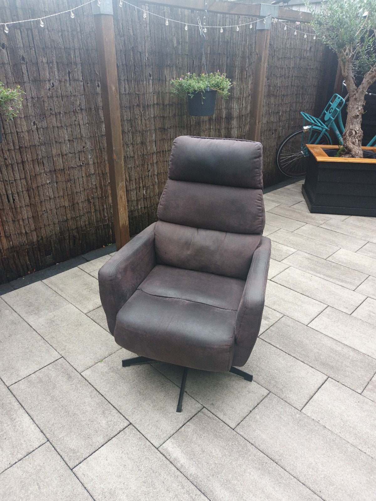 Draaistoel antraciet., Huis en Inrichting, Fauteuils, Ophalen, Gebruikt, Modern, Comfort, 75 tot 100 cm