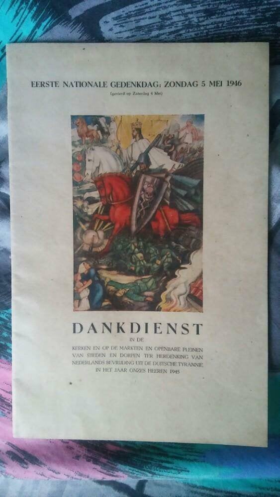 Dankdienst - ter herdenking van Nederlands bevrijding 1946, Tweede Wereldoorlog, Ophalen of Verzenden, Zo goed als nieuw, Algemeen