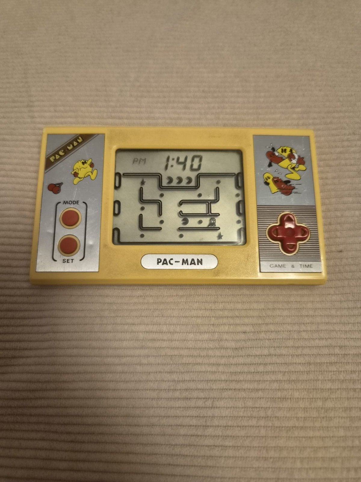 Vintage Pac-Man handheld game & klok - Retro Gaming, Ophalen of Verzenden, Overige merken, Gebruikt