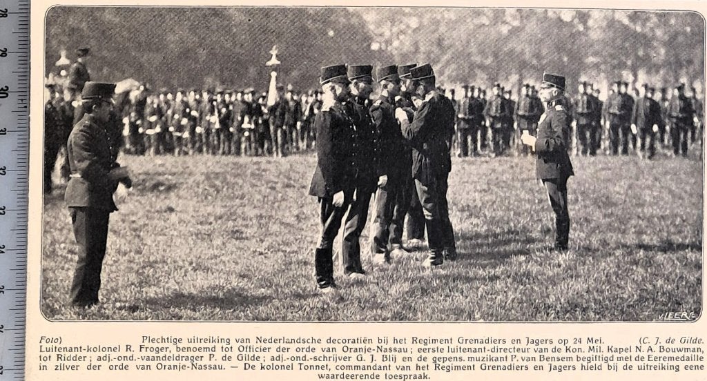 Leger 1909: uitreikingen bij Regiment Grenadiers en Jagers, Verzenden, Voor 1940, Gebruikt, Overige onderwerpen