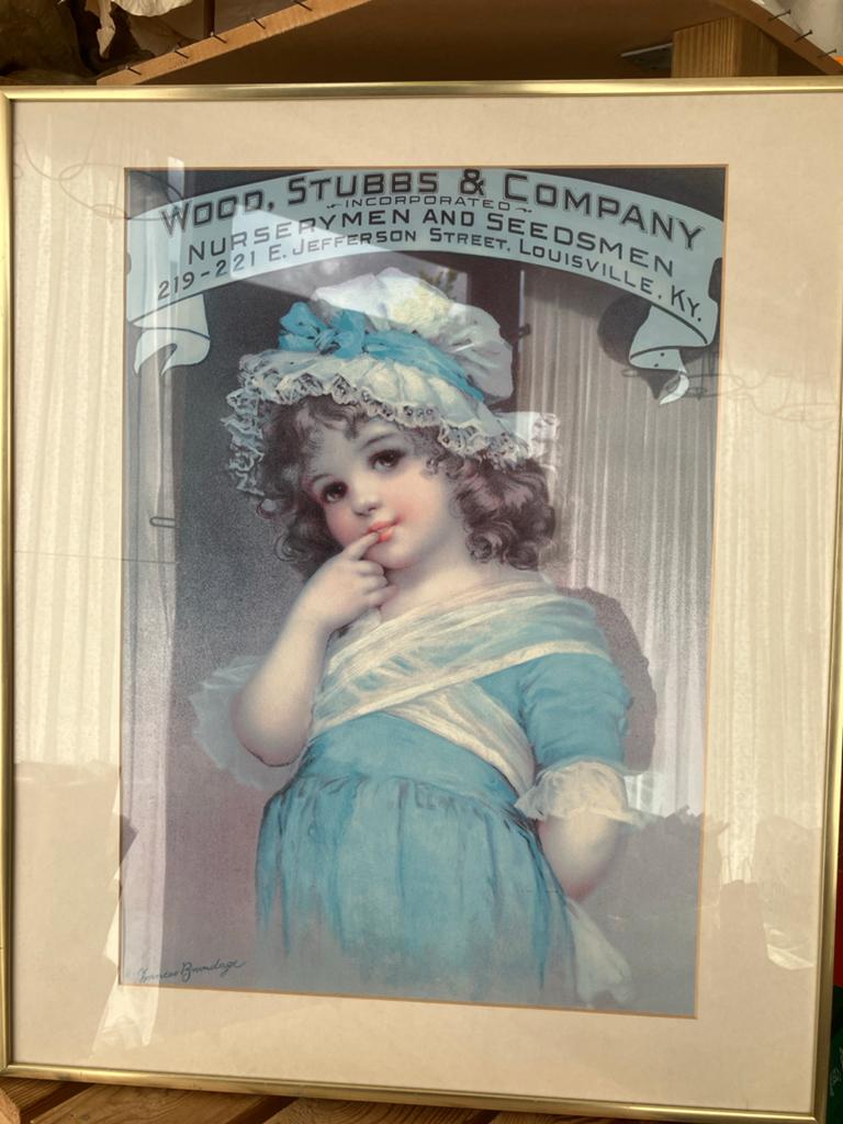 Vintage fotolijst met klassieke afbeelding, Audio, Tv en Foto, Fotografie | Fotolijsten, Zo goed als nieuw, Ophalen of Verzenden