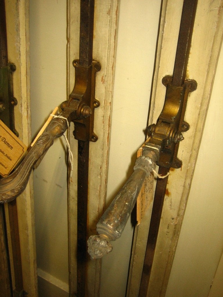 Serie antieke messing pompespagnoletten, lang 145 cm €125,00, Vintage, Ophalen of Verzenden, Metaal, Gebruikt