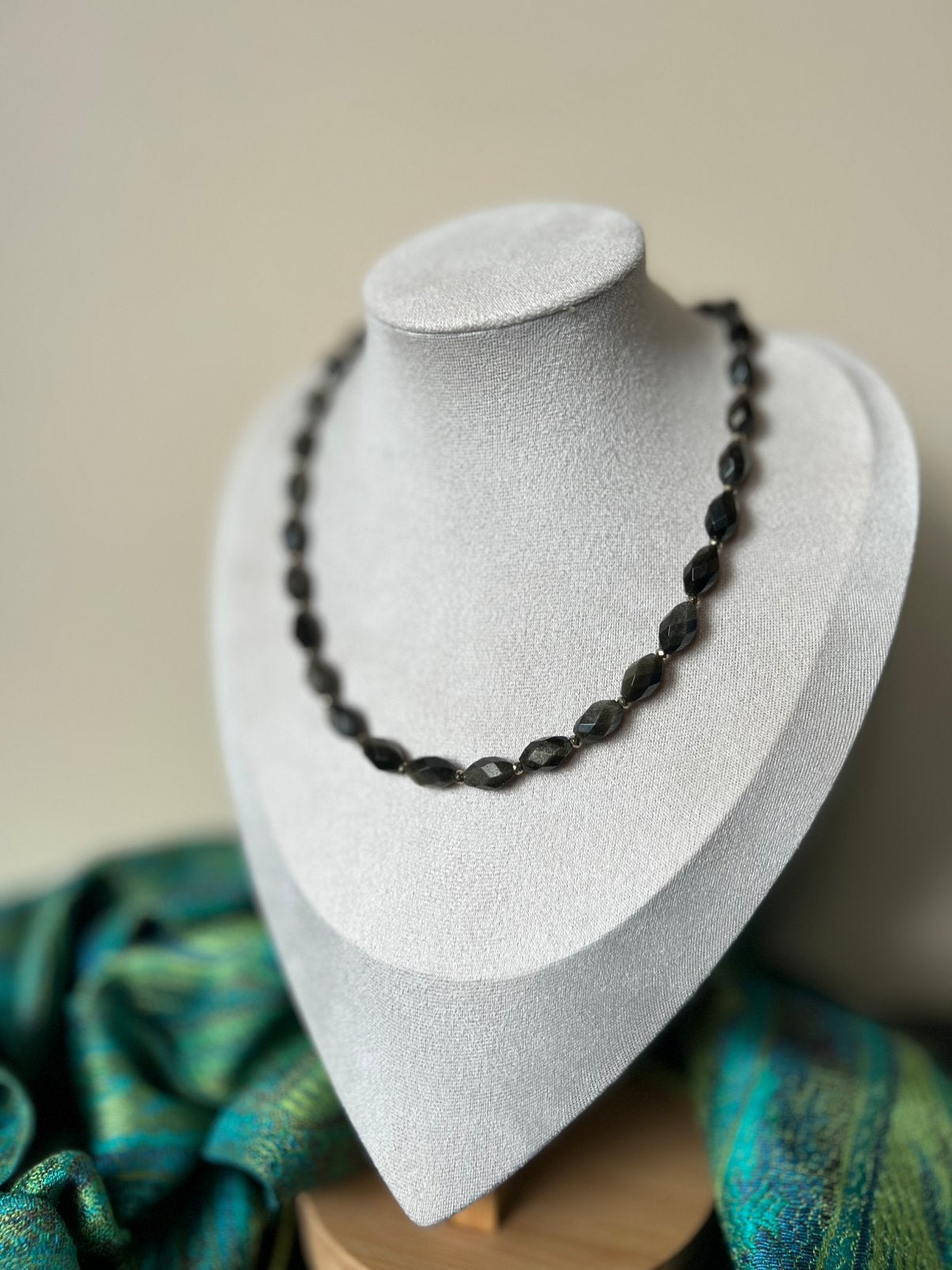 Obsidiaan goudobsidiaan beschermt aura straling zuivert, Zwart, Magnolia11, Nieuw, Ophalen of Verzenden