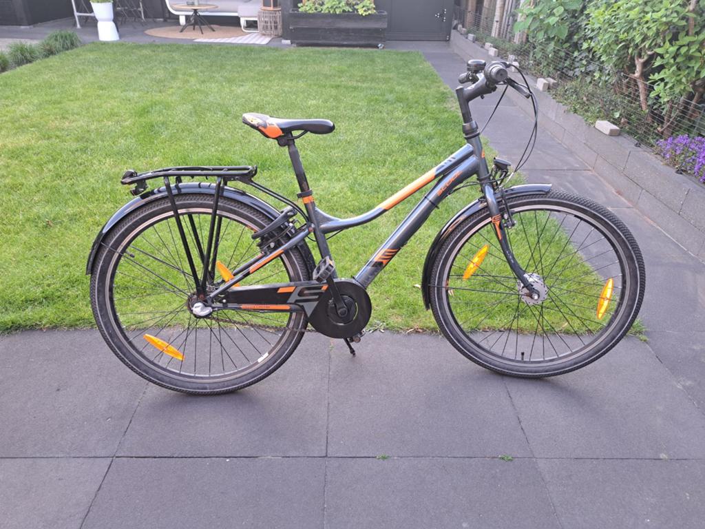 Stevige kinderfiets 24 inch met versnellingen, Fietsen en Brommers, Fietsen | Jongens, Gebruikt, 24 inch, Versnellingen, Velgrem