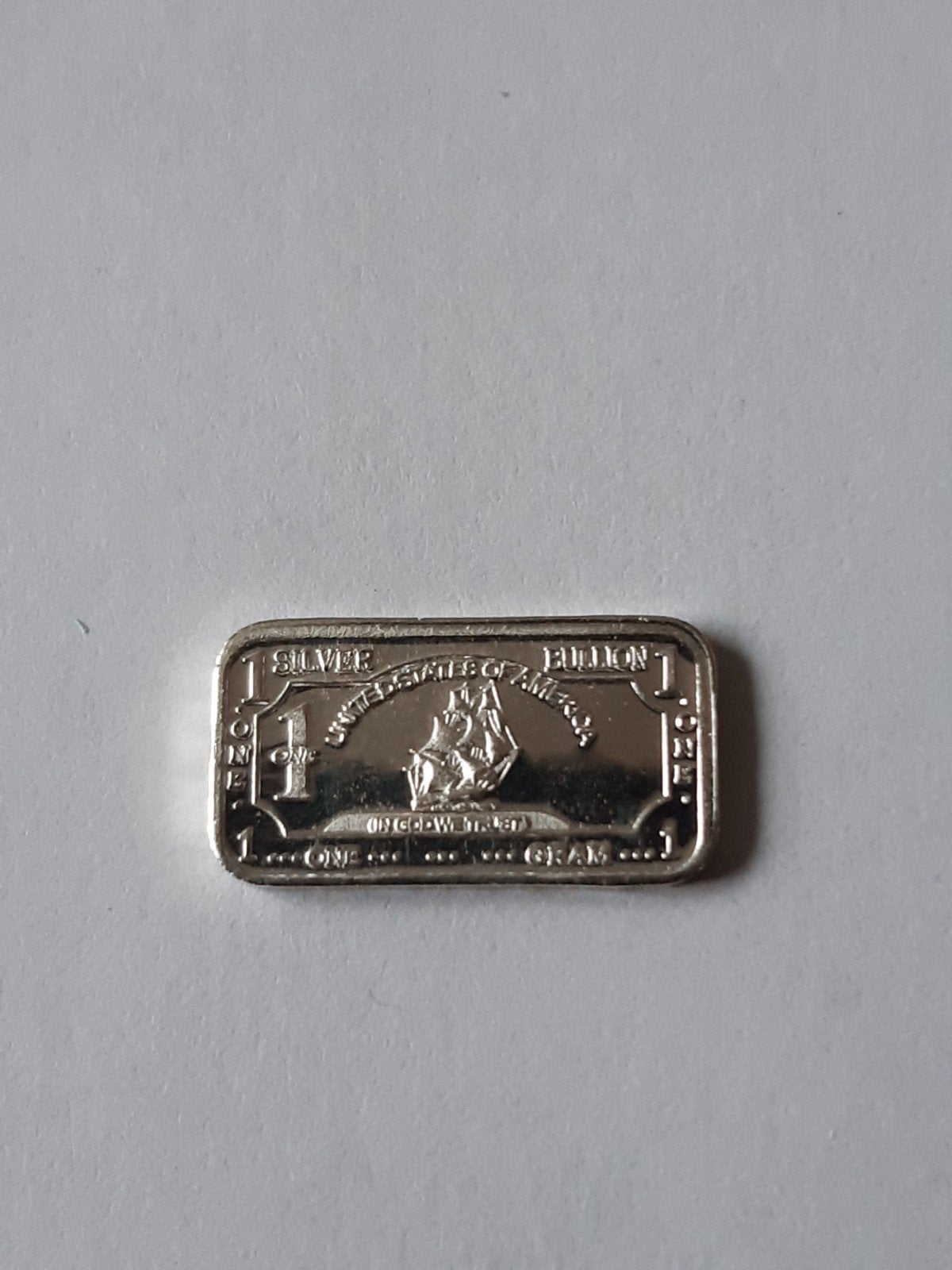 1 gram fine silver ironside ship baartje kk f.23.1, Ophalen, Zilver
