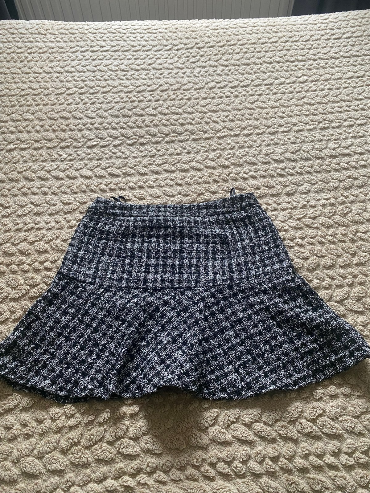 WE Fashion VELA BOUCLE SKIRT - Zwart/wit geruite rok, Zwart, Maat 46/48 (XL) of groter, Ophalen of Verzenden, Zo goed als nieuw