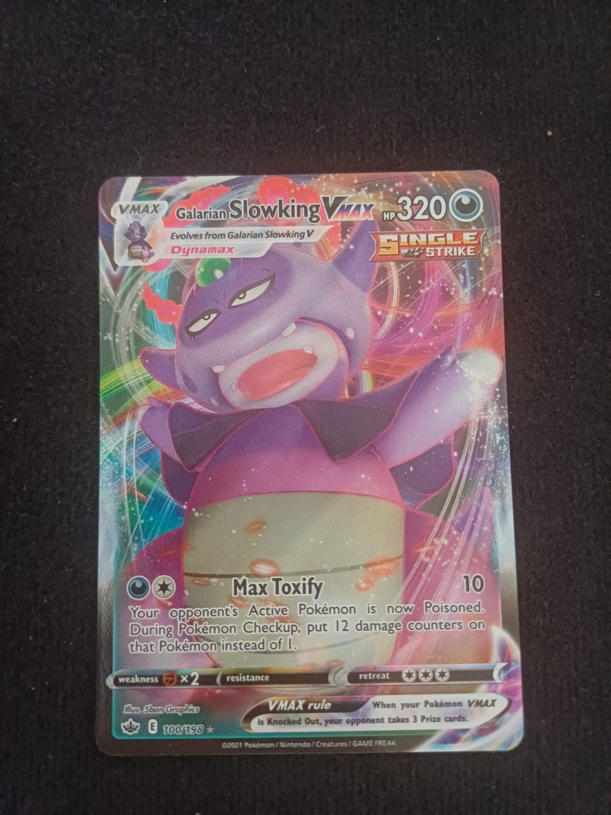 Pokémon Galarian Slowking Vmax- 100/198, Ophalen of Verzenden, Losse kaart