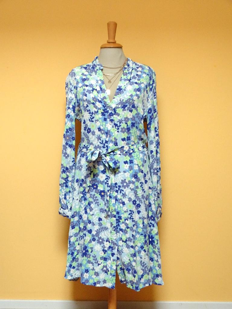 Fabienne Chapot Dorien Frill jurk maat S, Kleding | Dames, Maat 38/40 (M), Blauw, Ophalen of Verzenden, Zo goed als nieuw