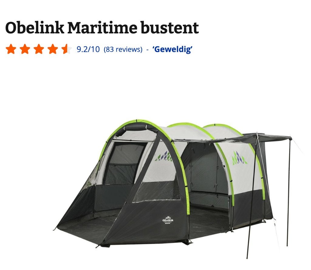 Obelink Maritime bustent, Ophalen, Zo goed als nieuw, Tot en met 2