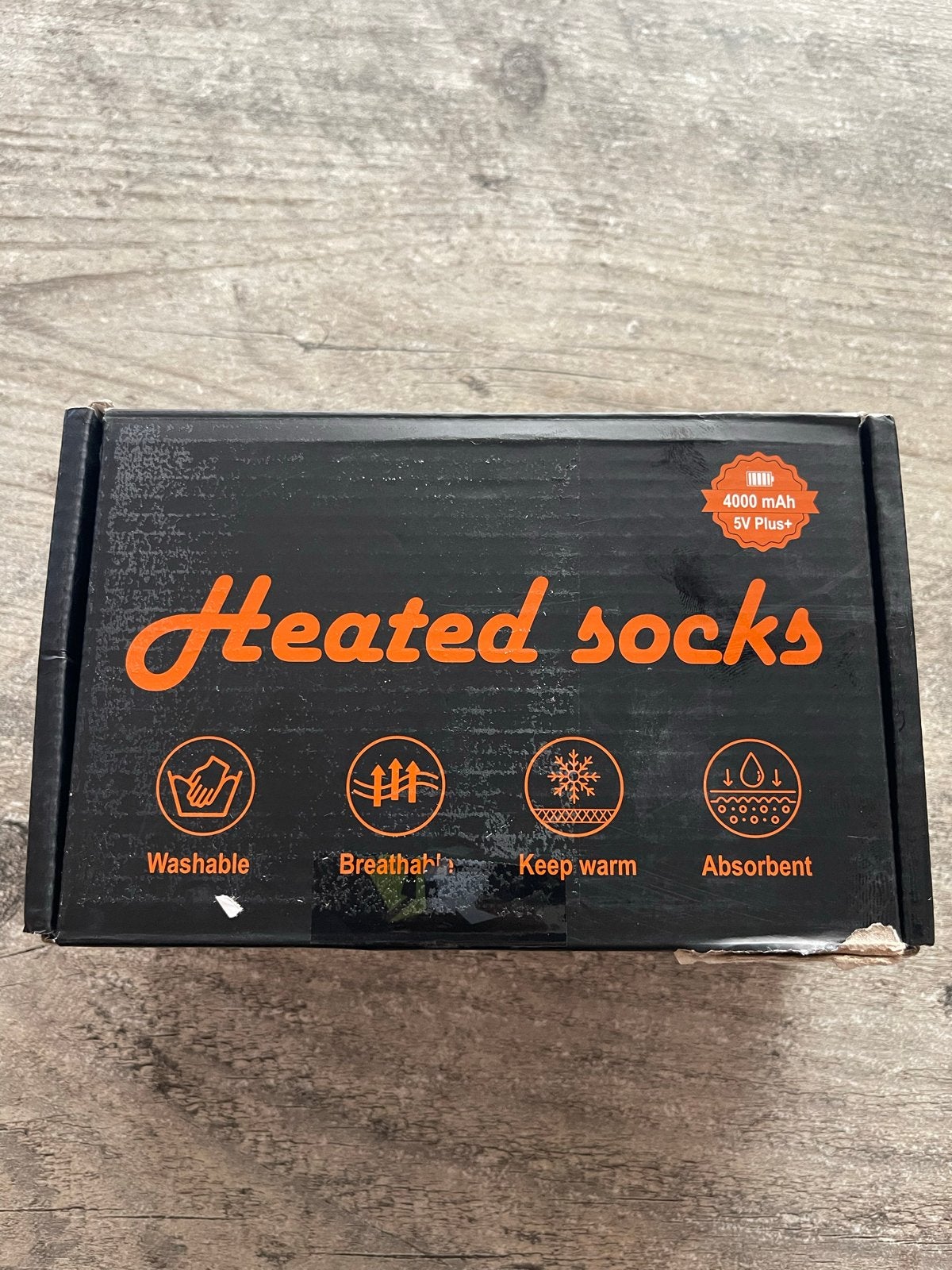 Verwarmde sokken met powerbank - Nieuw in doos, Ophalen of Verzenden, Nieuw, Maat 39 t/m 42, Zwart