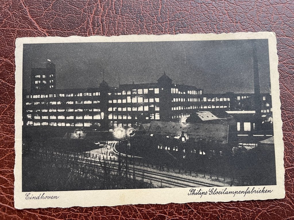 ansichtkaart van Eindhoven, Philips Gloeilampenfabrieken., Verzenden, 1940 tot 1960, Noord-Brabant