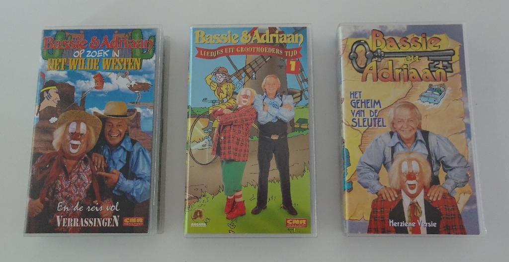 3 Bassie & Adriaan Videobanden, Ophalen, Alle leeftijden, Kinderprogramma's en -films, Overige typen