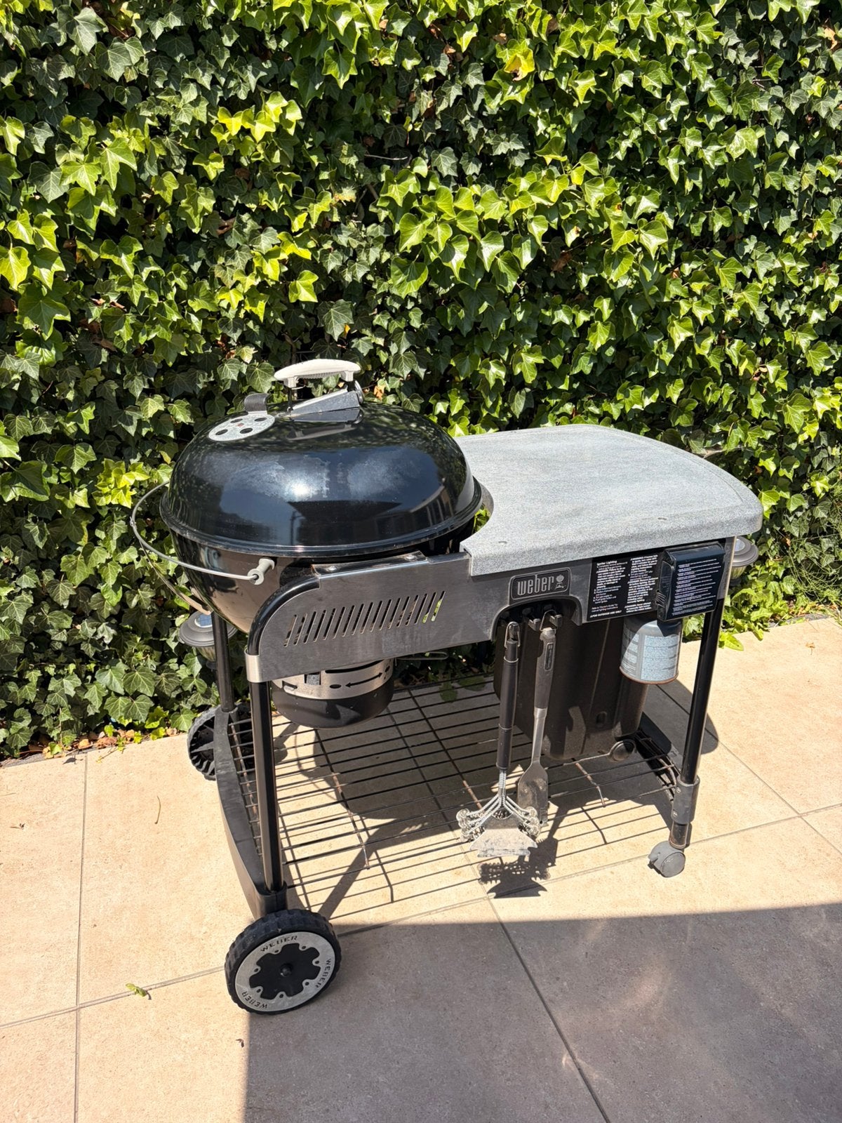 Weber performer deluxe, Ophalen, Gebruikt