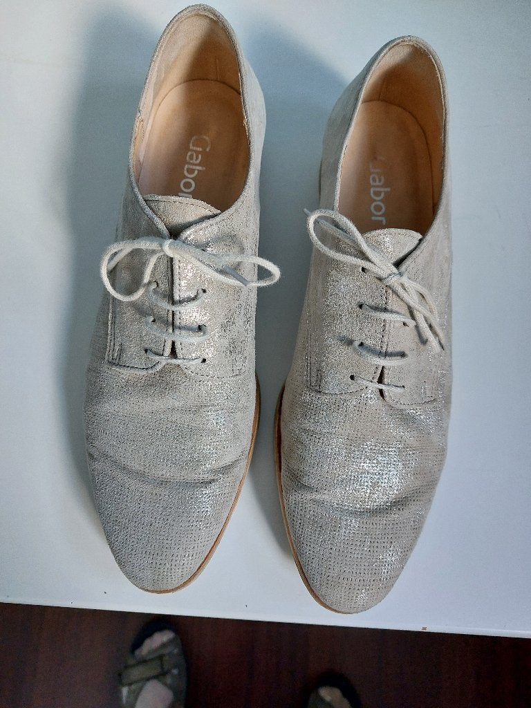 Gabor schoenen met veters, maat 39 in doos, zacht leder, Schoenen met lage hakken, Beige, Gabor, Ophalen of Verzenden