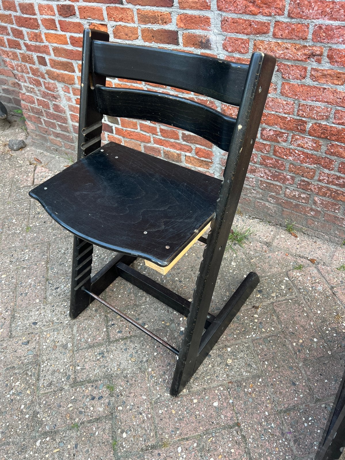 Stokke Tripp Trapp meegroeistoel Gepatineerd, Ophalen, Gebruikt, Meegroeistoel, Aanschuifbaar