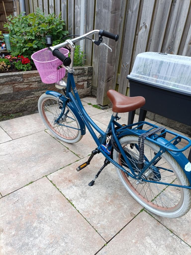 20 inch meisjesfiets Aqua blauw, Ophalen, Terugtraprem, Gebruikt, Alpina Tingle