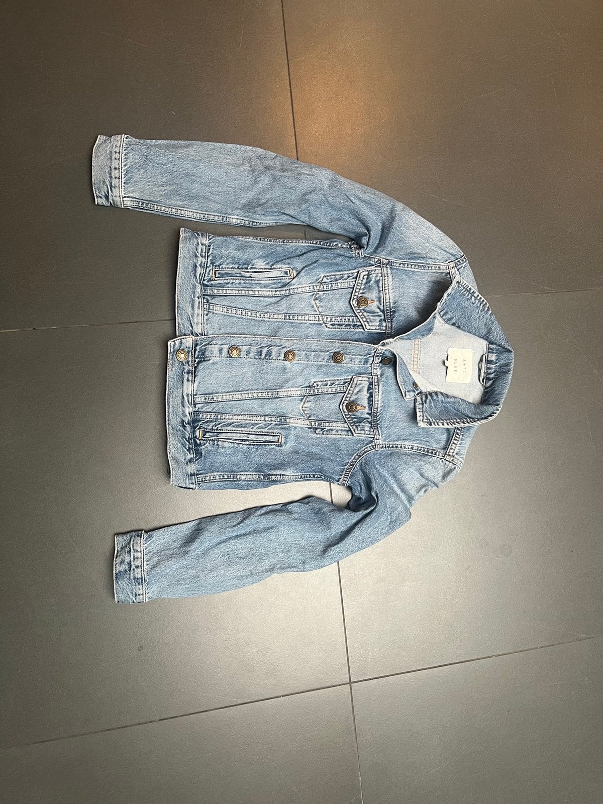 Anti Blue spijkerjasje maat M, Ophalen, Zo goed als nieuw, Maat 38/40 (M), Blauw
