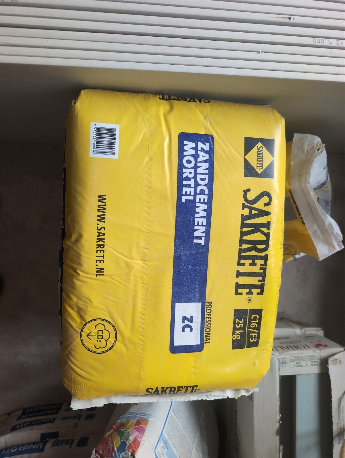 6 Nieuwe zakken Sakrete zandcement mortel (25 kg per zak), Ophalen of Verzenden, Nieuw