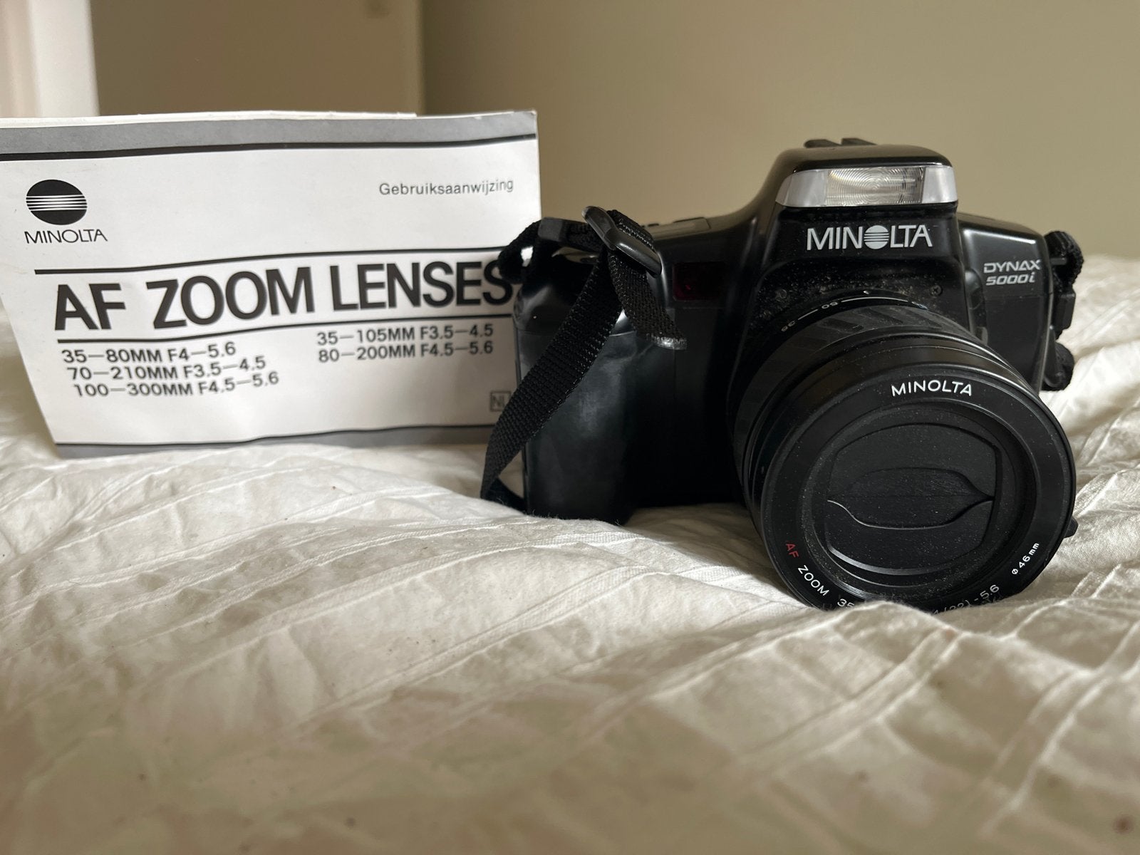Minolta Dynax 5000i Spiegelreflexcamera met AF Zoomlens, Audio, Tv en Foto, Ophalen of Verzenden, Gebruikt, Spiegelreflex, Minolta
